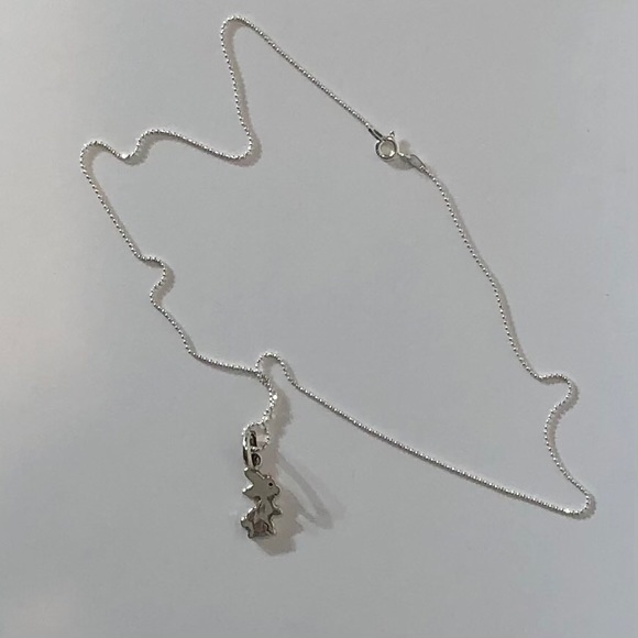 Rabbit Earrings and Necklace 950 Silver for Girls - Picture 10 of 10
